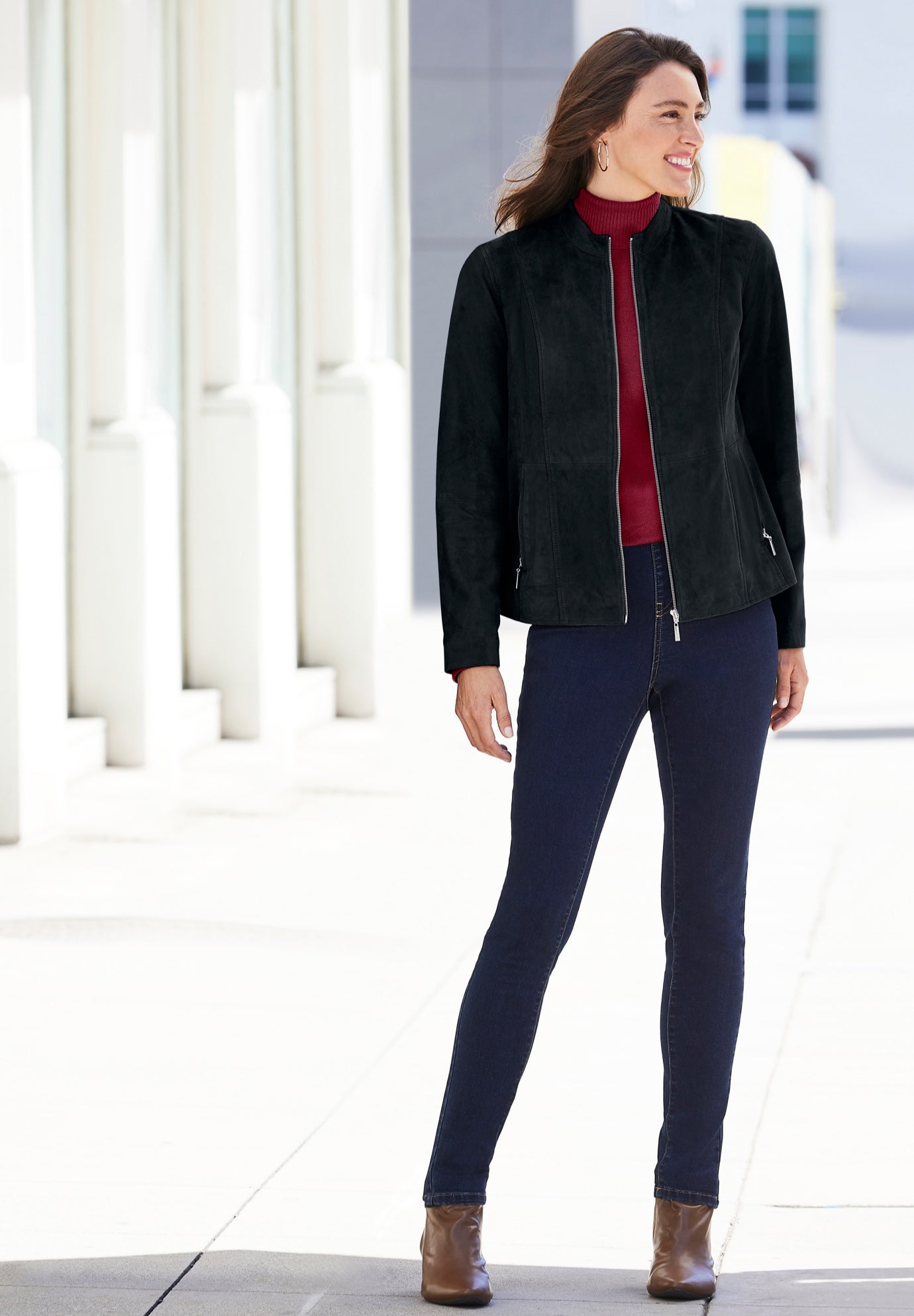 Suede Zip-Front Jacket image number 0