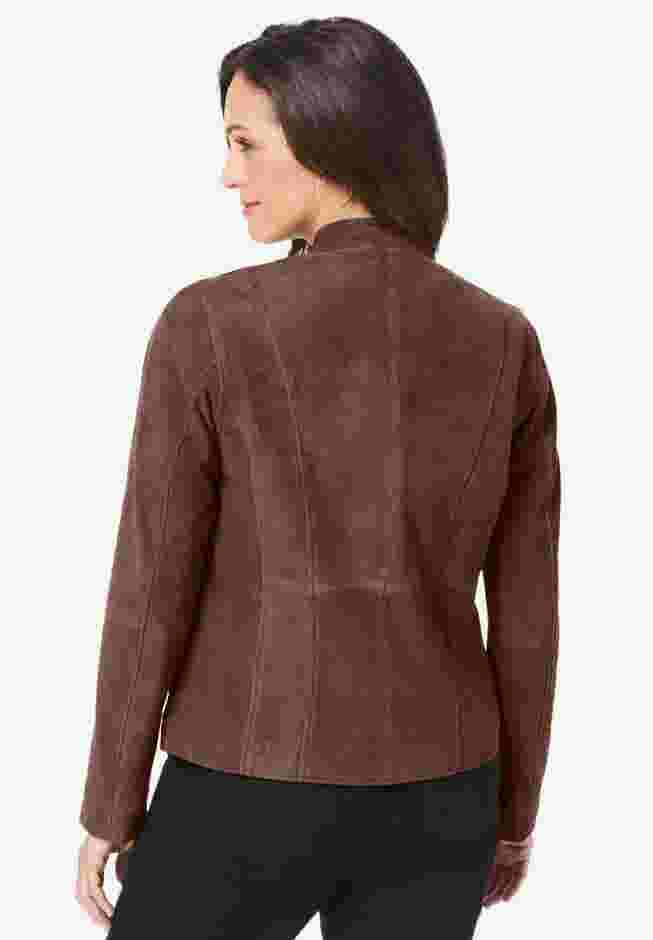 Suede Zip-Front Jacket image number 1