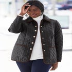 Snap-Front Quilted Coat image number null