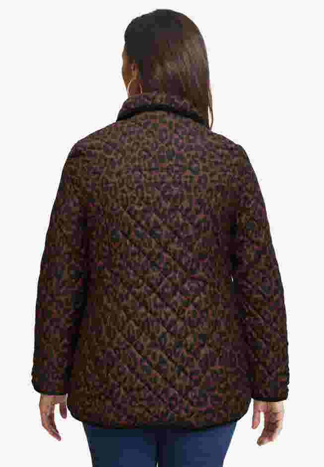 Snap-Front Quilted Coat image number 1