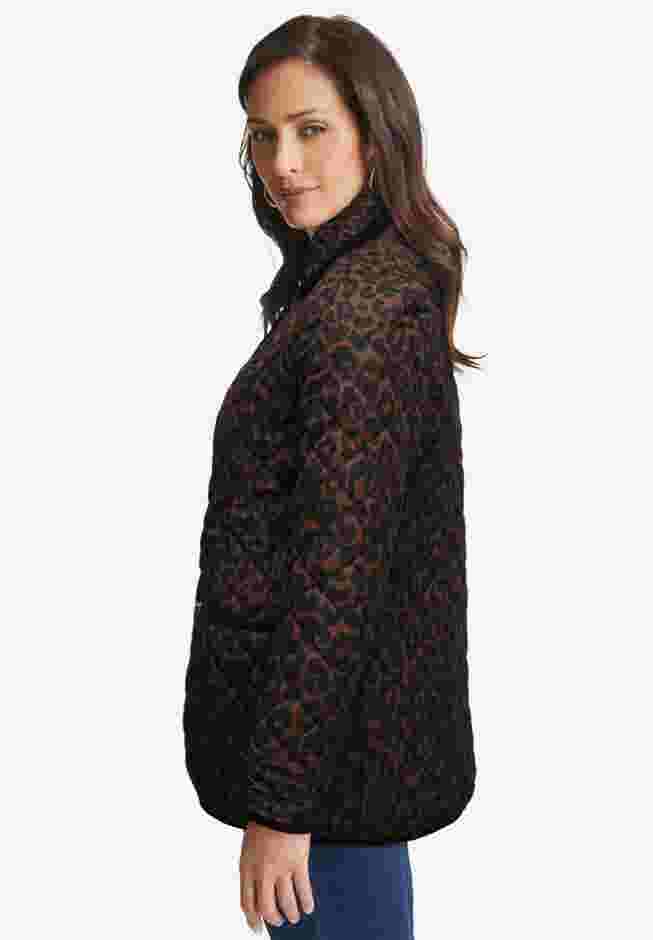 Snap-Front Quilted Coat image number 4