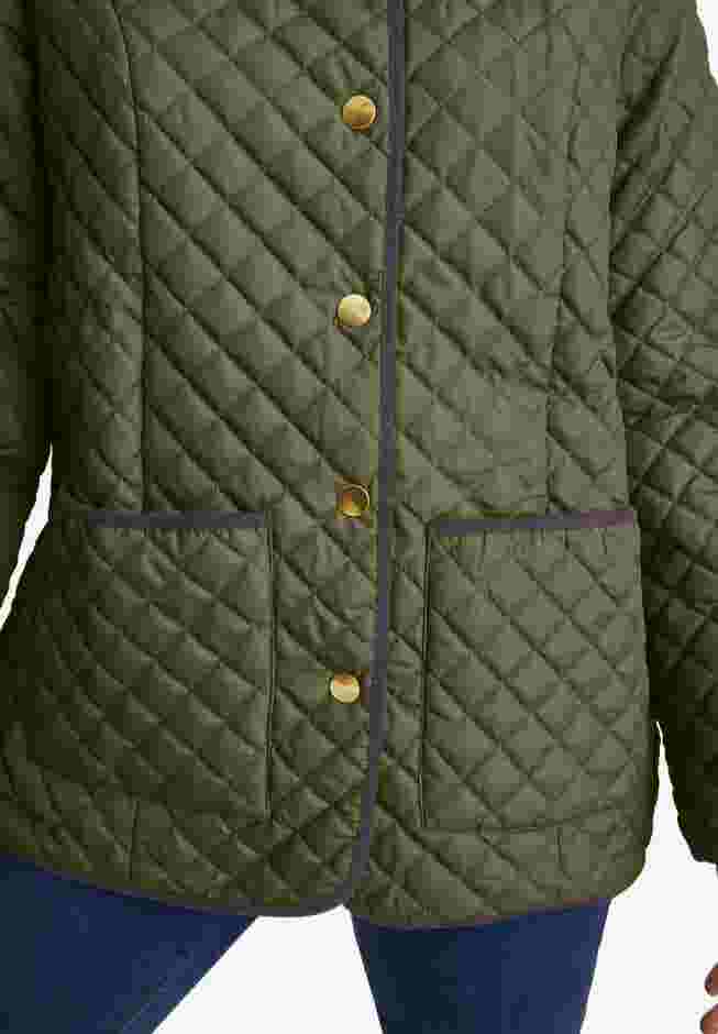 Snap-Front Quilted Coat image number 5