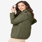 Snap-Front Quilted Coat image number null