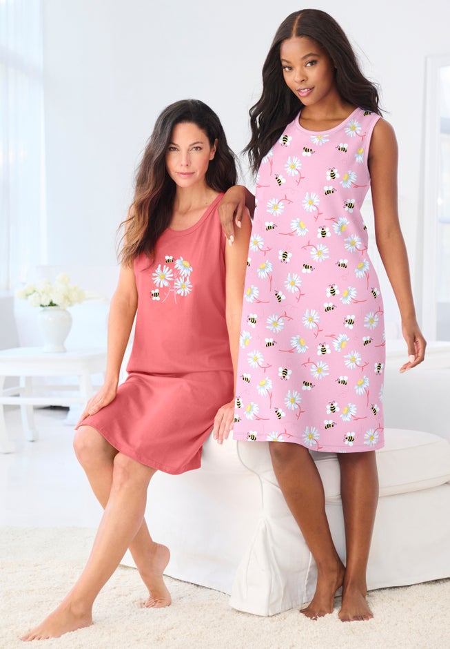 2-Pack Sleeveless Sleepshirt image number 3