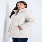 Triple Chevron Hooded Puffer Jacket image number 2