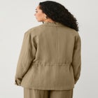 Adjustable Waist Button Front Jacket image number null