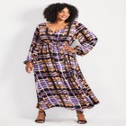 Goldi Satin Blouson Sleeve Maxi Dress image number 0