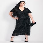 Nina Sequin Wrap Dress image number 0