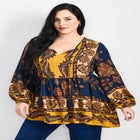 Cara Blouson Peasant Blouse image number 0