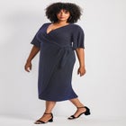 Nala Metallic Mock Wrap Dress image number 2