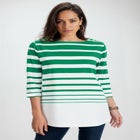 Stretch Cotton Boatneck Tunic image number 0