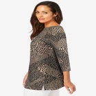 Stretch Cotton Boatneck Tunic image number null