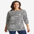 Stretch Cotton Boatneck Tunic image number 0