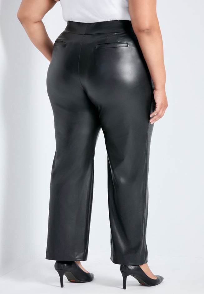 Tessa Vegan Leather Wide Leg Pant image number 1