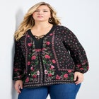 Tamlyn Lace Up Print Top image number 0