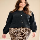 PEARL BUTTON FRONT CARDIGAN image number null