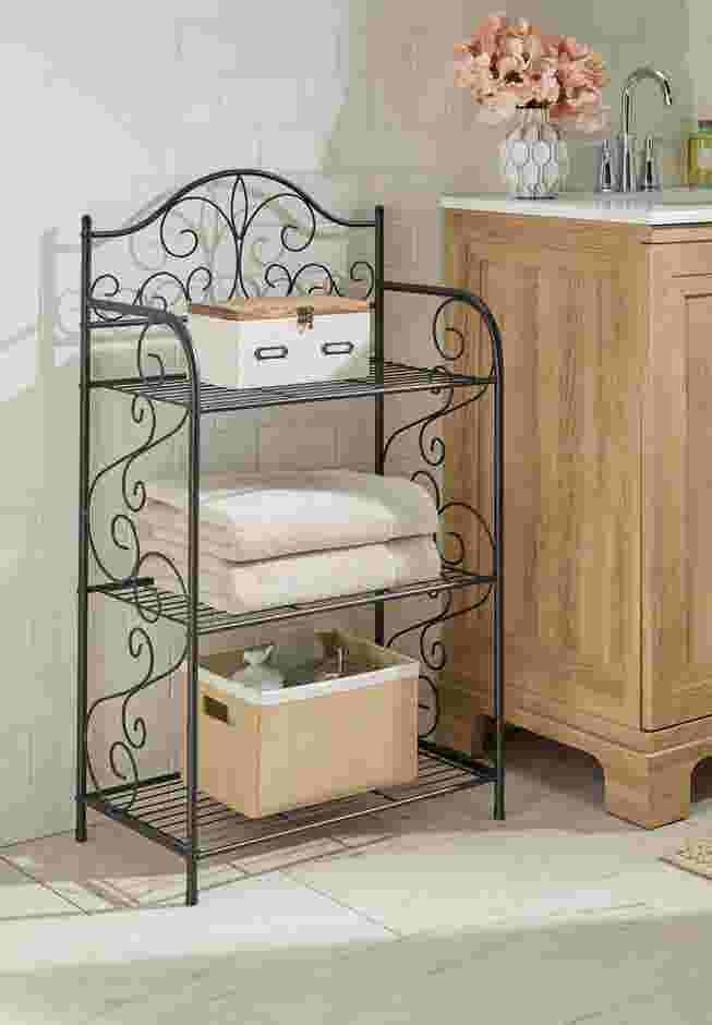 Scroll 3-Tier Bath Shelf image number 0