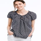 Keyhole Neckline Peasant Blouse image number null