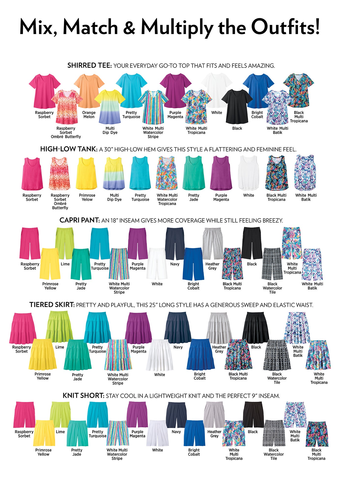 Elastic-Waist Knit Tiered Skirt image number 4