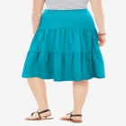Elastic-Waist Knit Tiered Skirt image number null