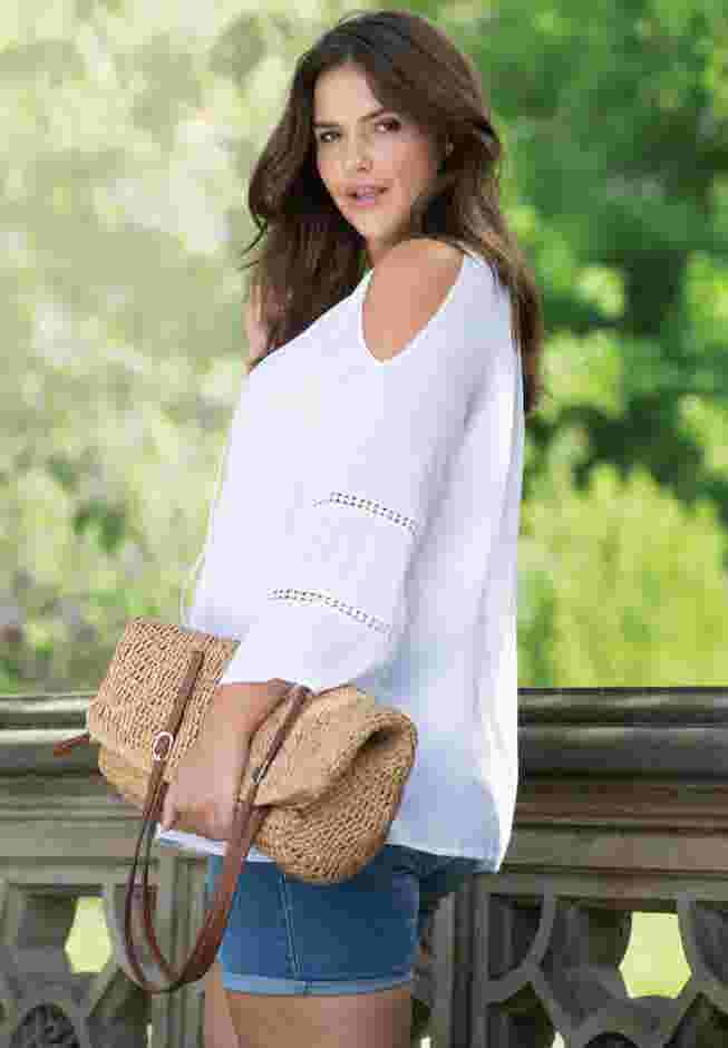 Zip Top Straw Bag image number 2