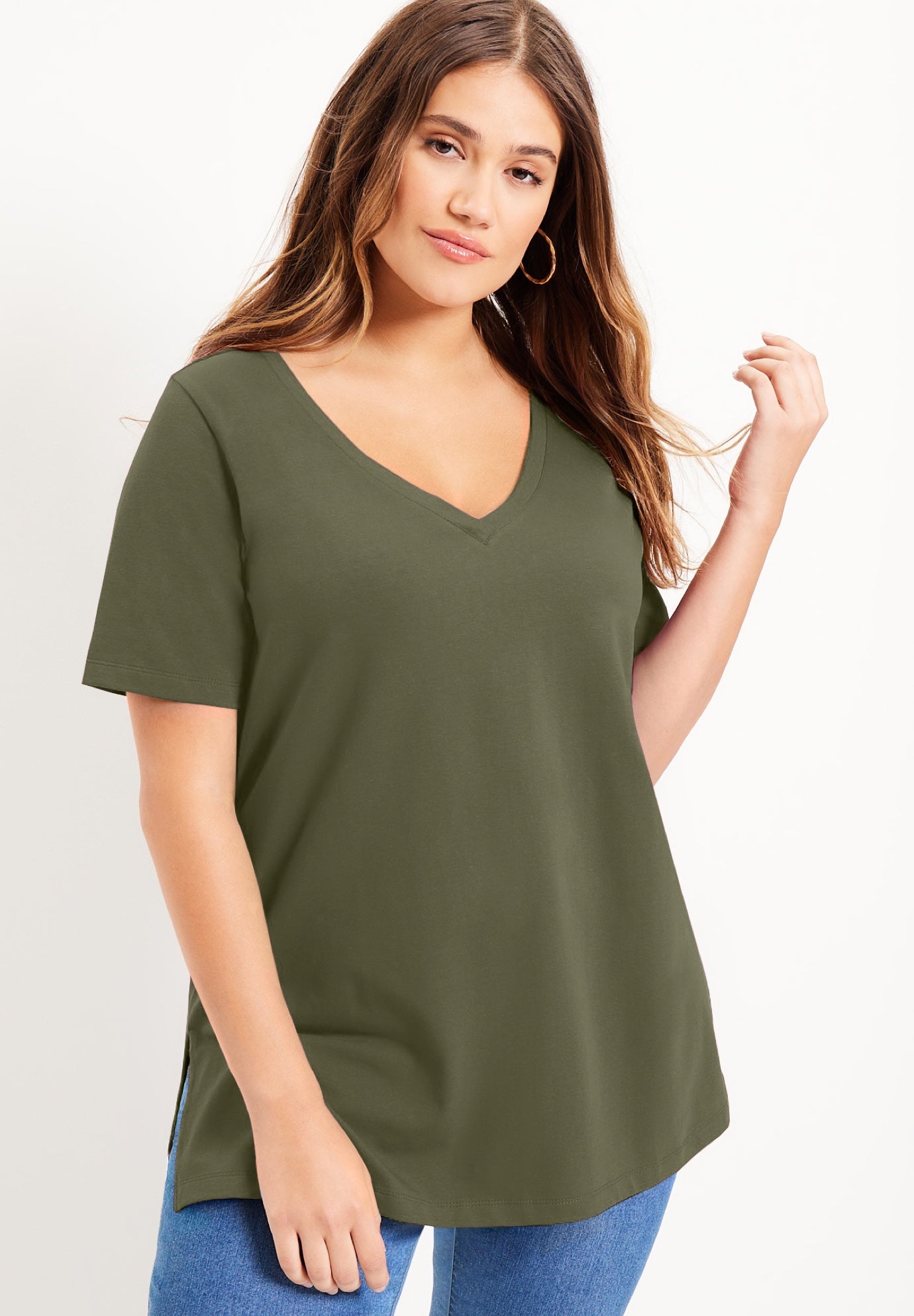 Short-Sleeve V-Neck One + Only Tunic image number 0