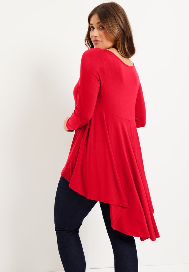 Long-Sleeve High-Low Tunic image number null