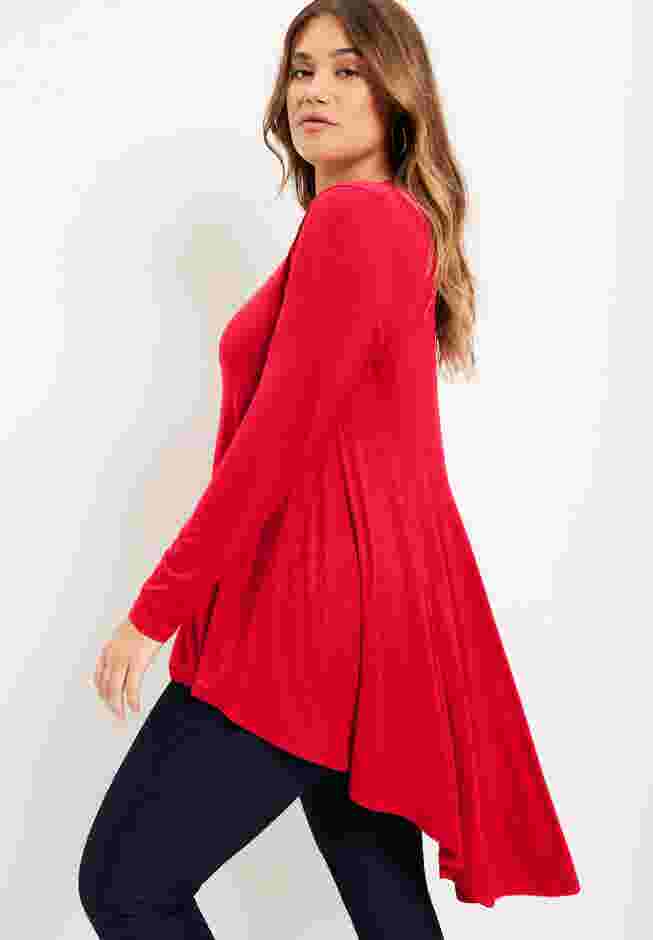 Long-Sleeve High-Low Tunic image number 2
