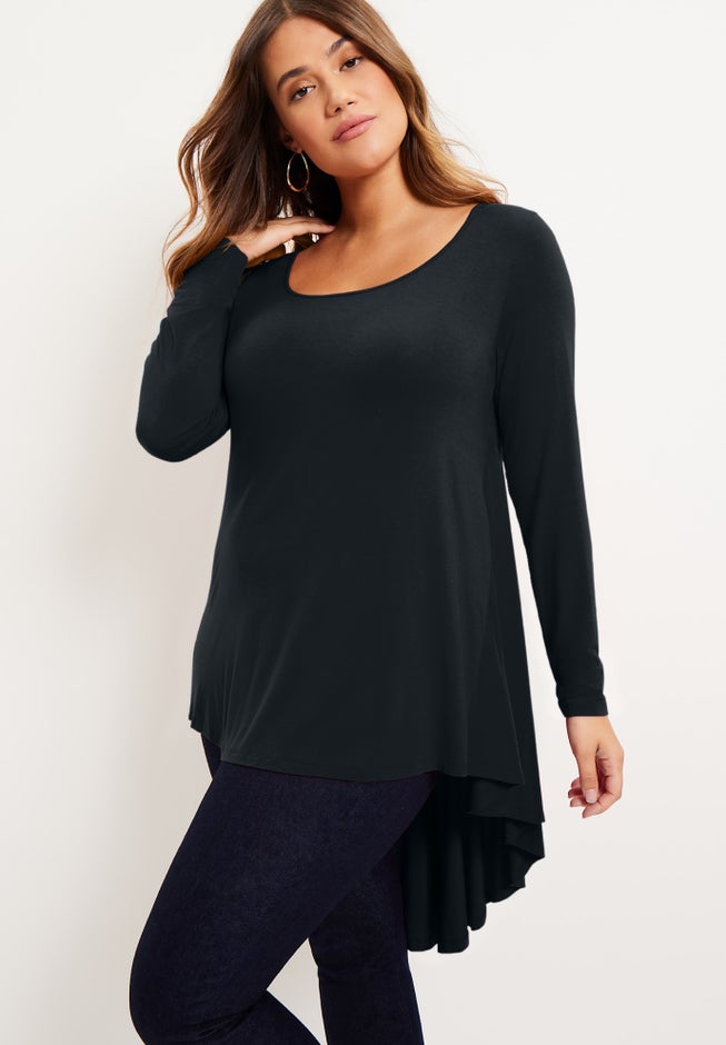 Long-Sleeve High-Low Tunic image number null