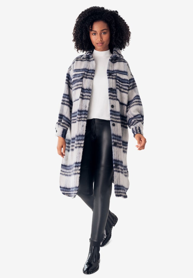 5-Pocket Faux Leather Pants image number null
