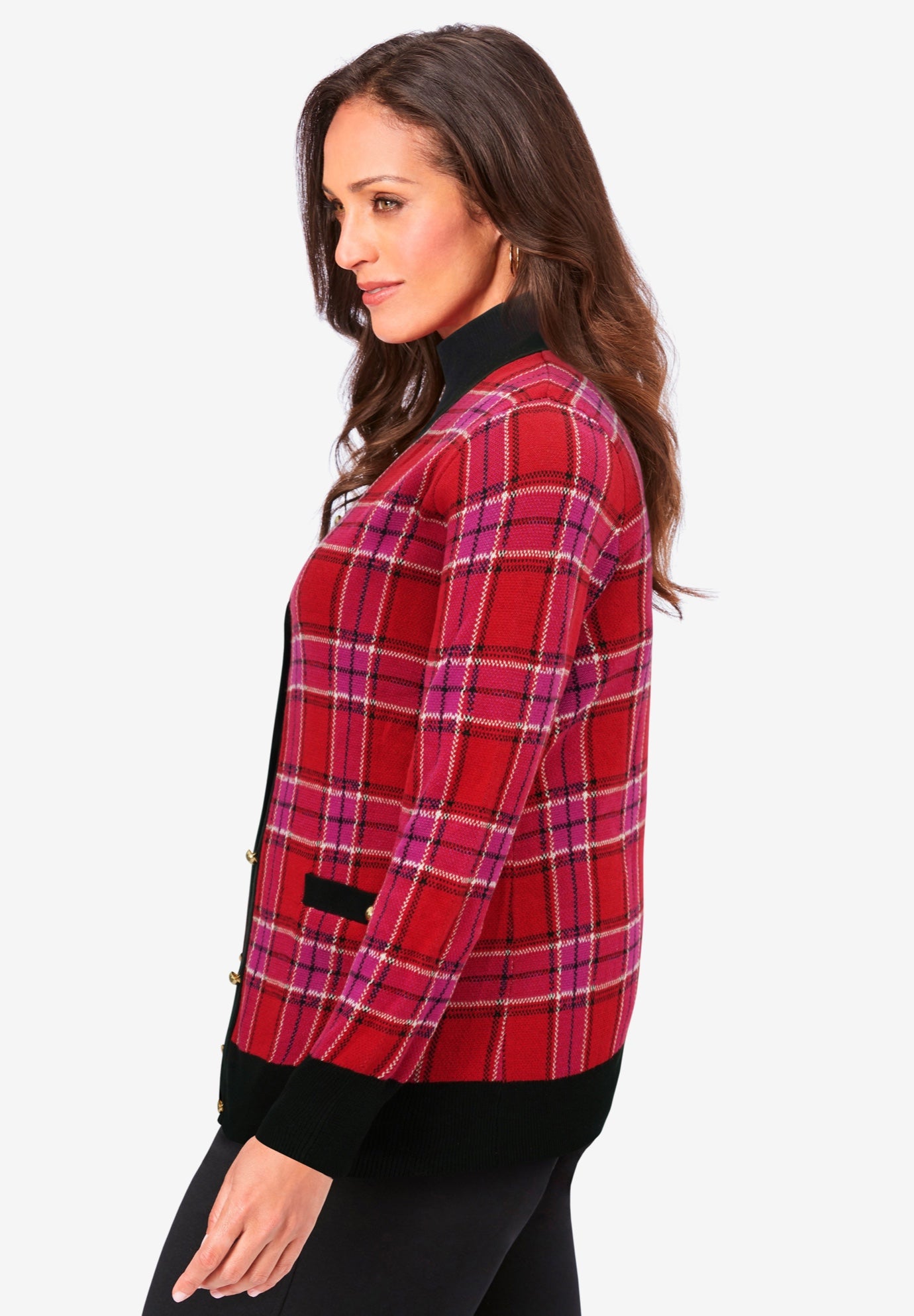 V-Neck Cardigan Sweater image number 2