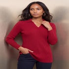 Ribbed Collar Sweater image number 0