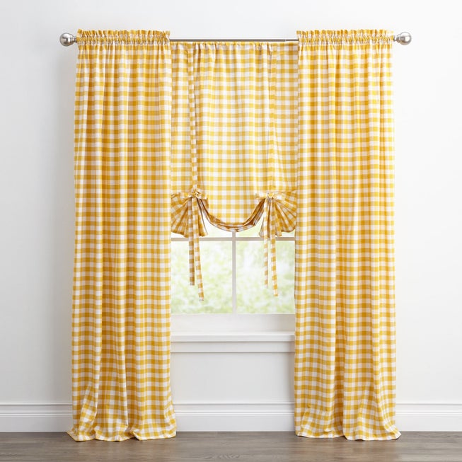 Buffalo Check Tie-Up Window Shade image number 1