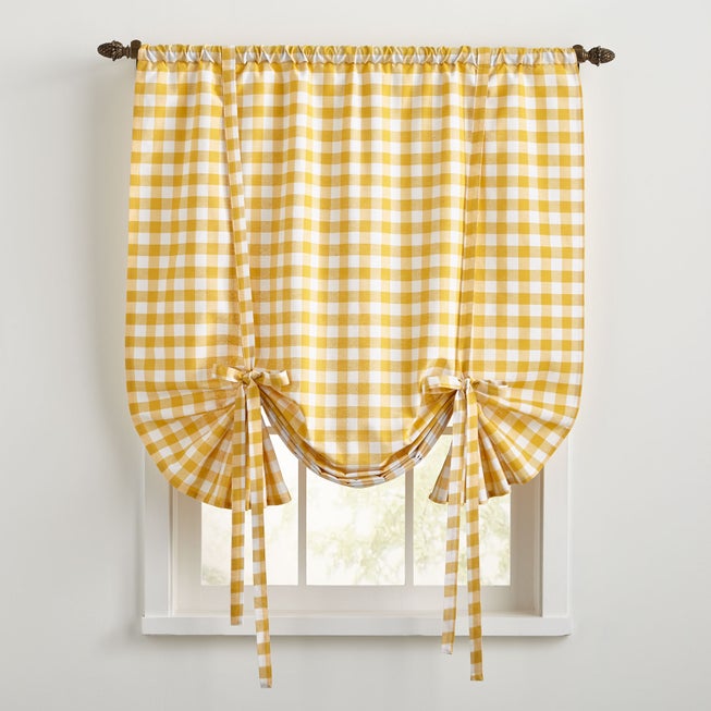 Buffalo Check Tie-Up Window Shade image number 0