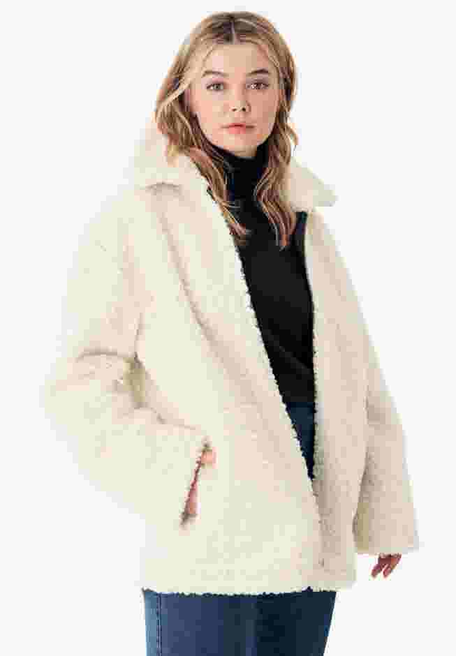 Reversible Faux Suede Sherpa Jacket image number 1