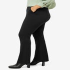 Knit Bootcut Pants With Pockets image number null