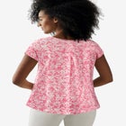 Cotton Jersey Slub Cap Sleeve Trapeze Tee image number null