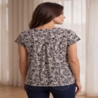 Cotton Jersey Slub Cap Sleeve Trapeze Tee image number 1