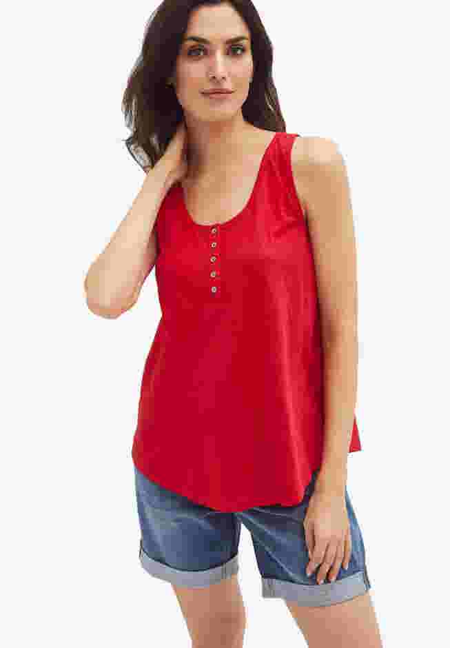 Knit Henley Tank image number 0