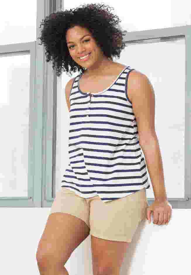 Knit Henley Tank image number 0