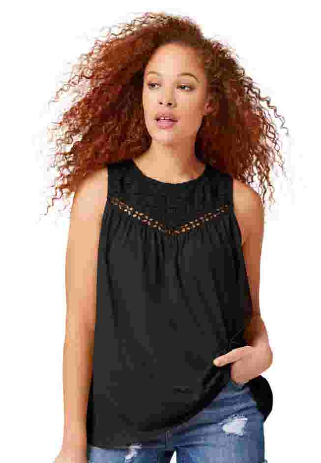 Crochet Lace Tank image number 1
