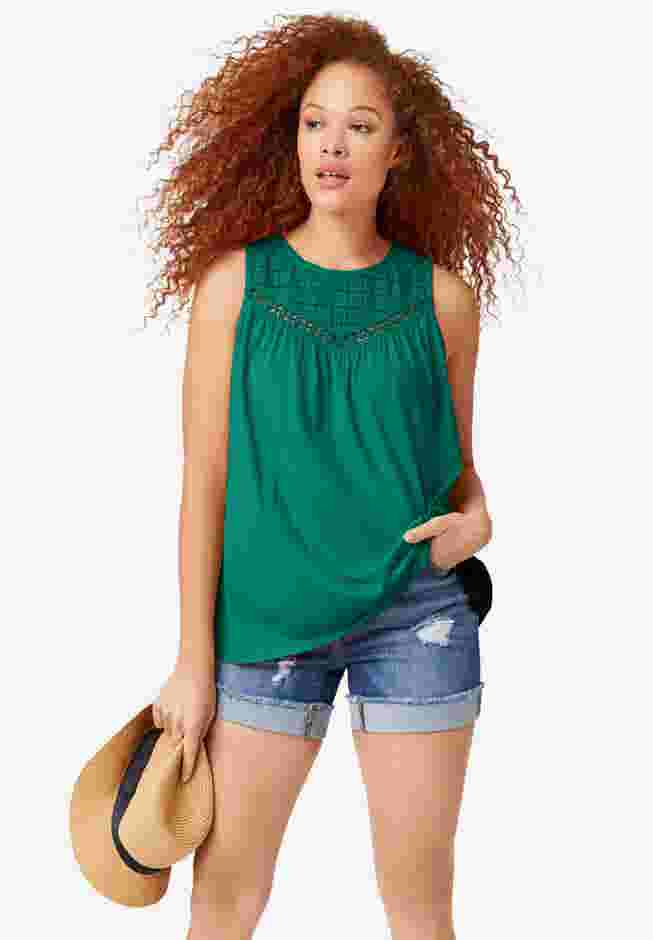 Crochet Lace Tank image number 0
