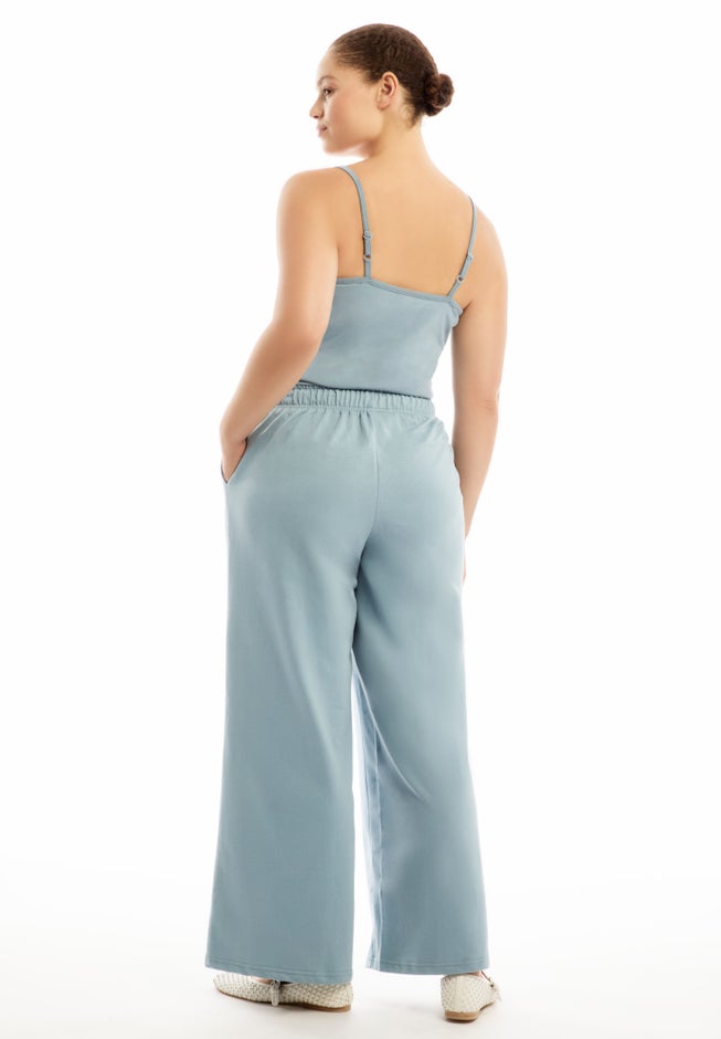 French Terry Wide-Leg Pant image number 1