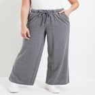 French Terry Wide-Leg Pant image number null