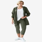 Knit Capri Leggings image number null