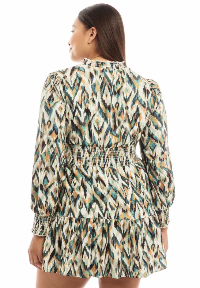 Smocked Georgette Tunic image number 1