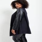 Faux-Leather Waterfall Jacket image number null