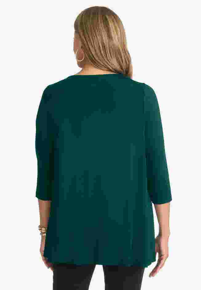Twist-Front Trapeze Tunic image number 1
