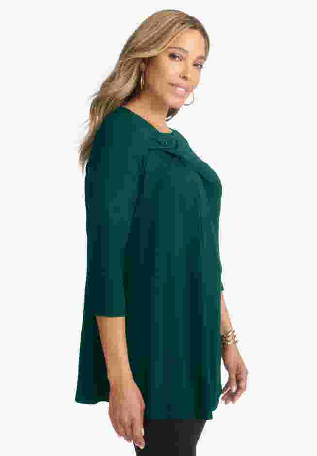 Twist-Front Trapeze Tunic image number 2