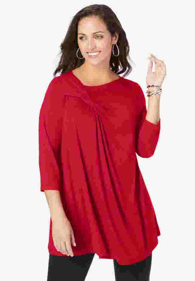 Twist-Front Trapeze Tunic image number 0